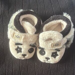 UGG Kids Panda Face Slippers - Cream and Black